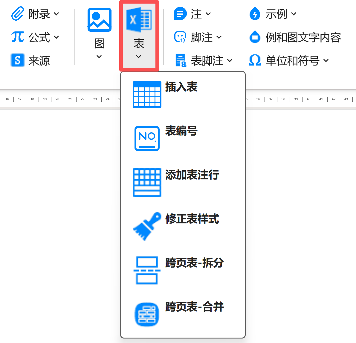 表